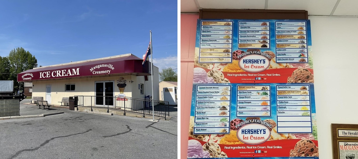 Maugansville Creamery Menu